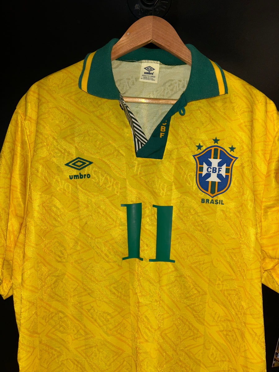 BRAZIL ROMARIO 1992-1993 ORIGINAL JERSEY SIZE XL