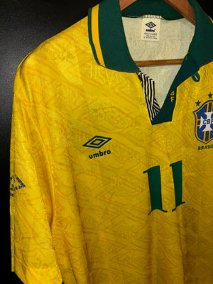 BRAZIL ROMARIO 1992-1993 ORIGINAL JERSEY SIZE XL