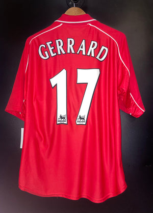 LIVERPOOL GERRARD 2001-2002 ORIGINAL JERSEY Size L