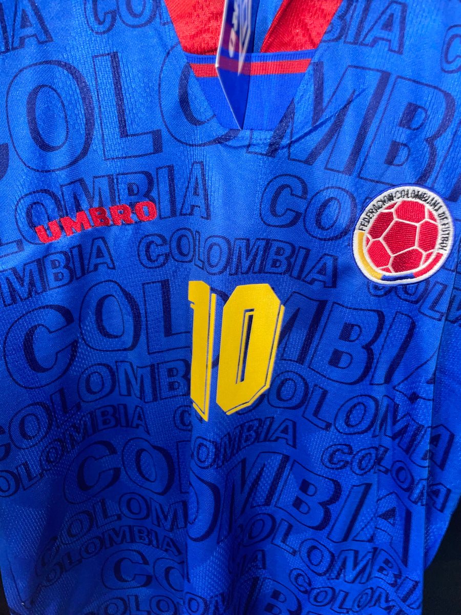 COLOMBIA 1997 VALDERRAMA AWAY ORIGINAL  JERSEY Size L