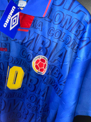 COLOMBIA 1997 VALDERRAMA AWAY ORIGINAL  JERSEY Size L