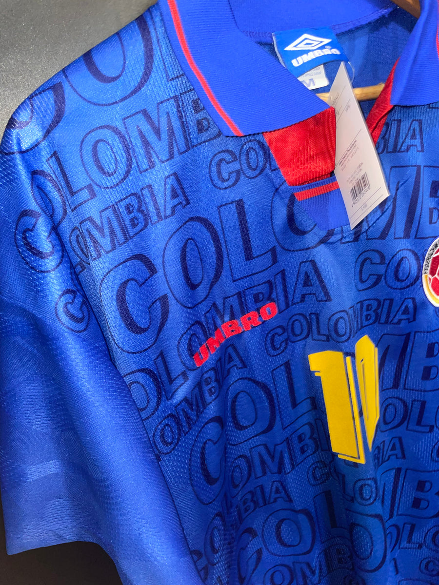 COLOMBIA 1997 VALDERRAMA AWAY ORIGINAL  JERSEY Size L