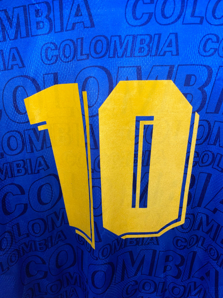 COLOMBIA 1997 VALDERRAMA AWAY ORIGINAL  JERSEY Size L