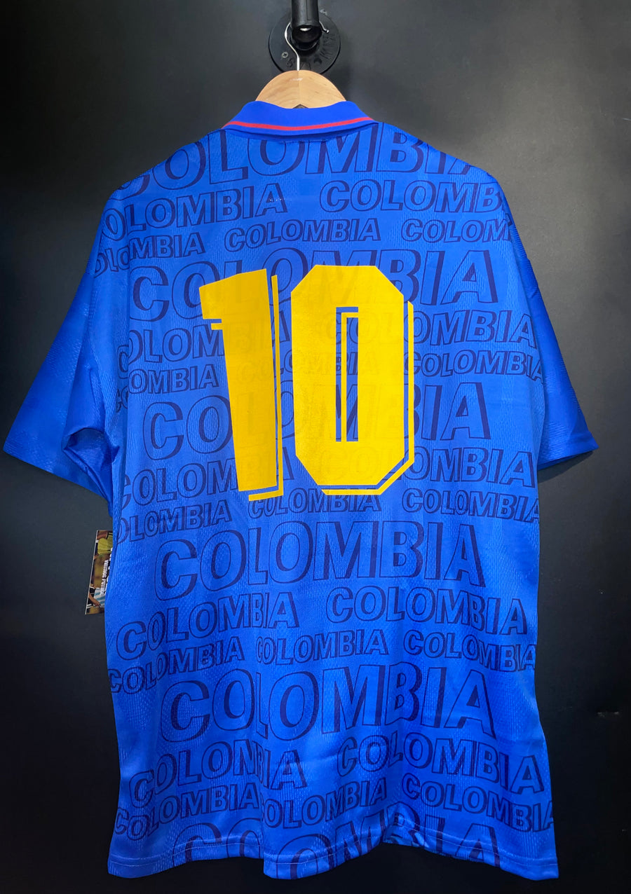 COLOMBIA 1997 VALDERRAMA AWAY ORIGINAL  JERSEY Size L