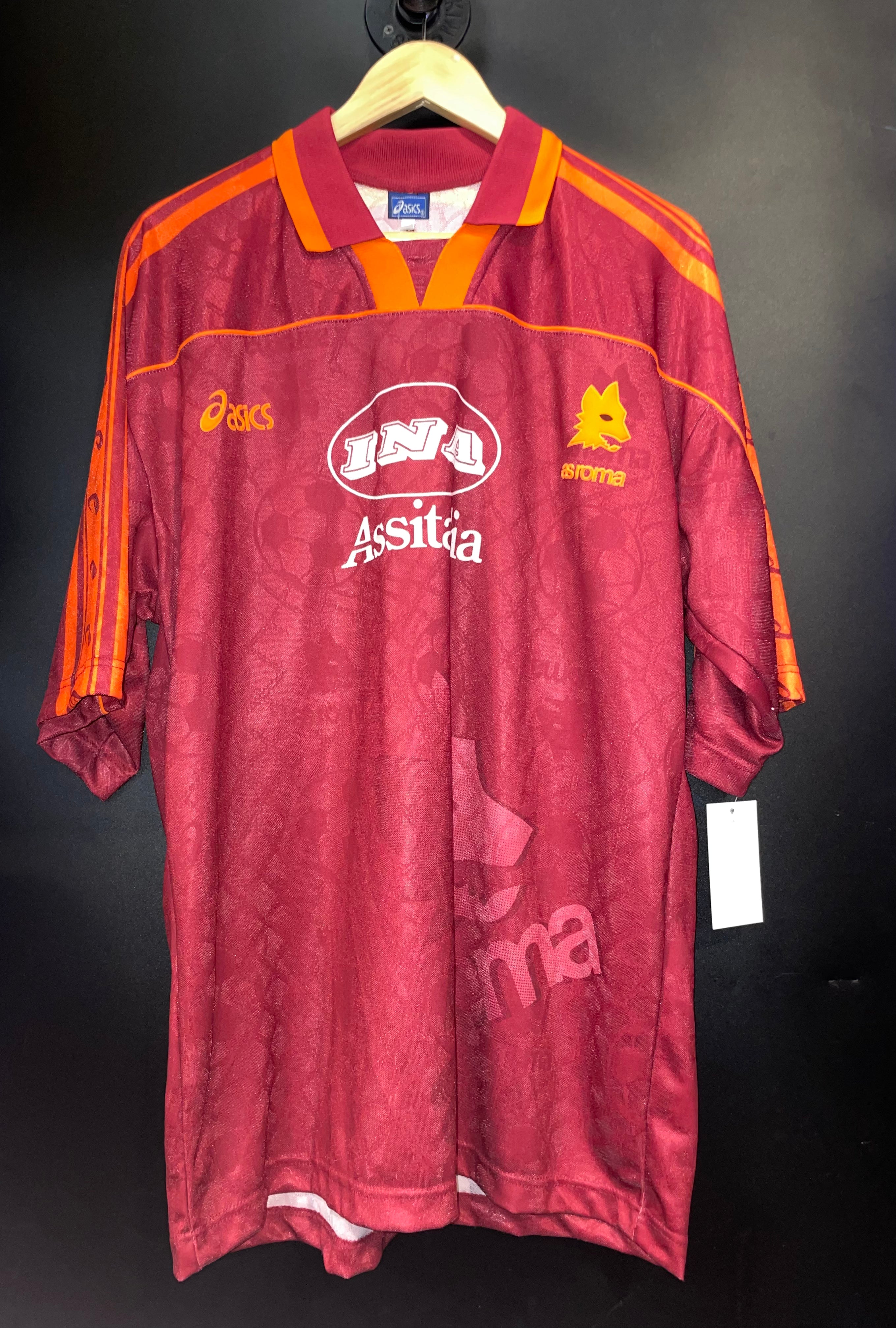 asics AS Roma  Shirtサッカーユニフォーム　95-96 asics AS Roma Shirtサッカーユニフォーム 95-96 1995-96 Roma Home L