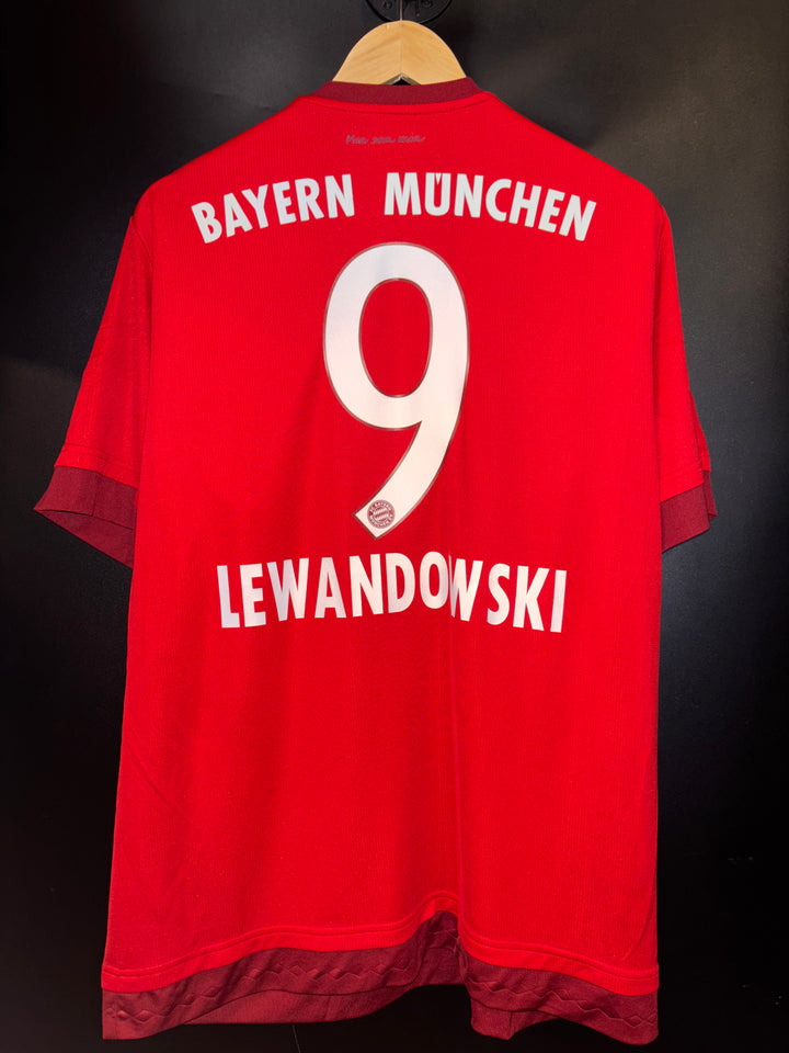 BAYERN MUNICH LEWANDOWSKI 2015-2016 ORIGINAL JERSEY Size XL