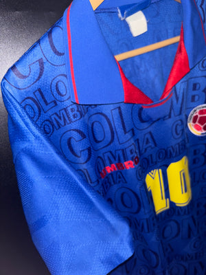 COLOMBIA 1997 VALDERRAMA AWAY ORIGINAL  JERSEY Size L