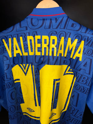 COLOMBIA 1997 VALDERRAMA AWAY ORIGINAL  JERSEY Size L