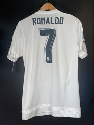 REAL MADRID RONALDO 2015-2016 ORIGINAL  PLAYER JERSEY SIZE M