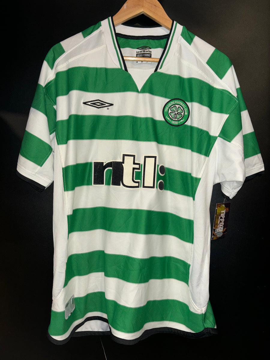 CELTIC LARSSON 2002-2003 ORIGINAL JERSEY SIZE L