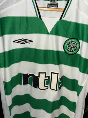 CELTIC LARSSON 2002-2003 ORIGINAL JERSEY SIZE L