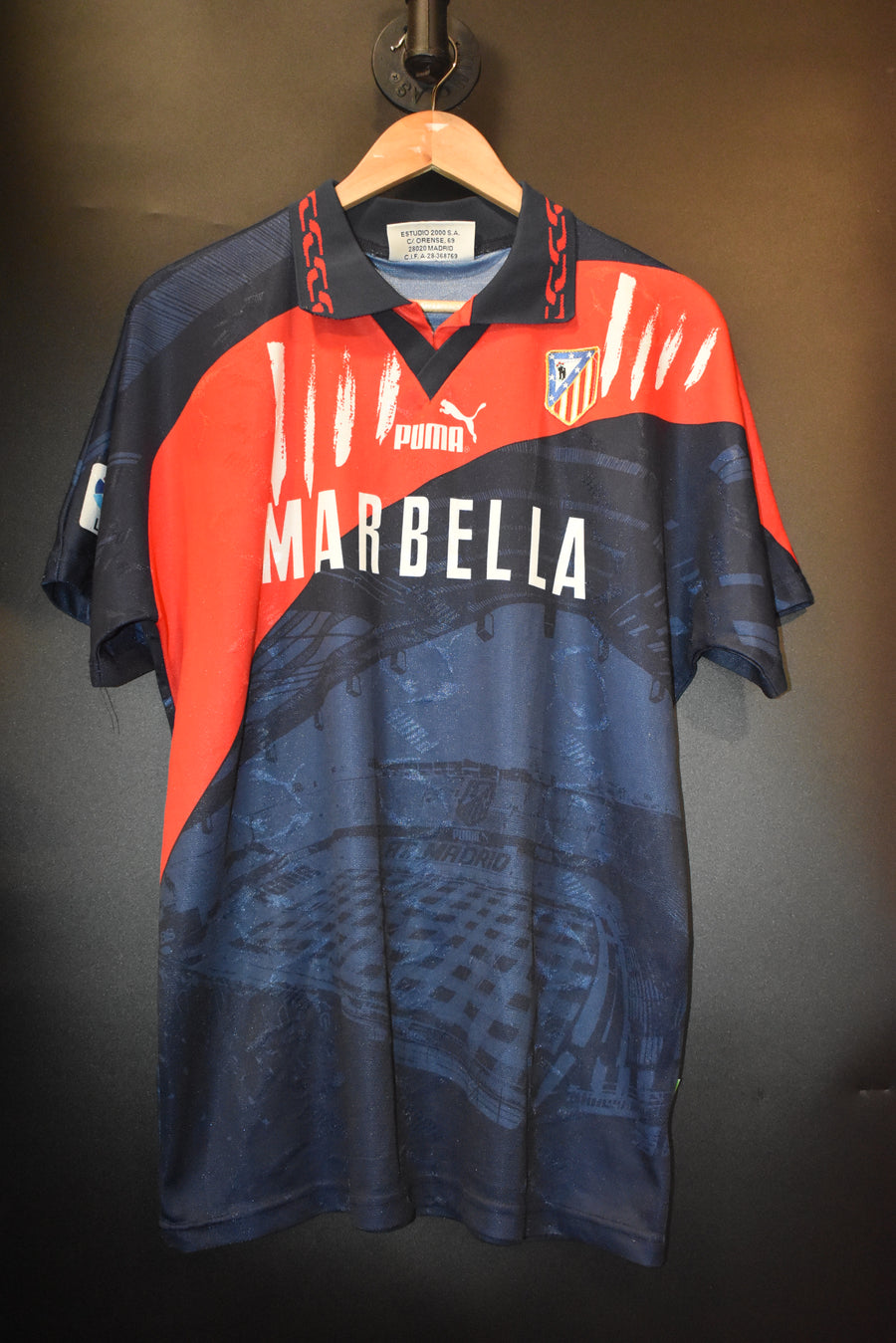 ATLETICO DE MADRID 1995/96 PUMA Camiseta Football Shirt Rare Final Cup  Marbella