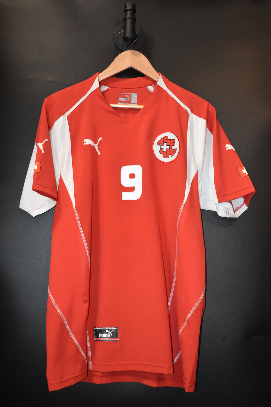 SWITZERLAND FREI 2004  EURO CUP ORIGINAL JERSEY Size L